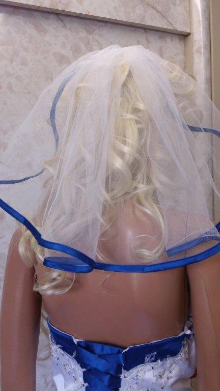 blue wedding veil